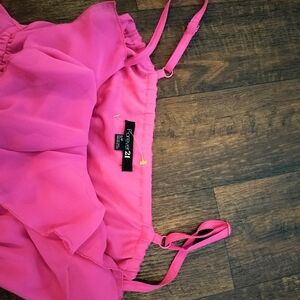 Forever 21 Pink Dress with Ruffled Neckline